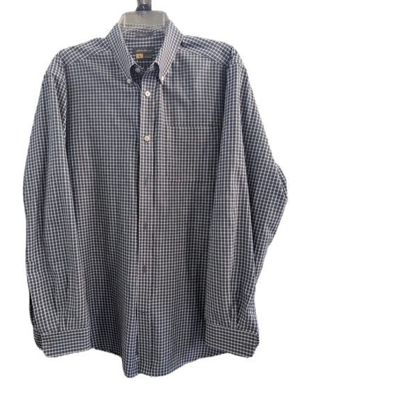 Eddie Bauer Relaxed Fit Checked button down shirt Size Large EUC - Picture 1 of 4